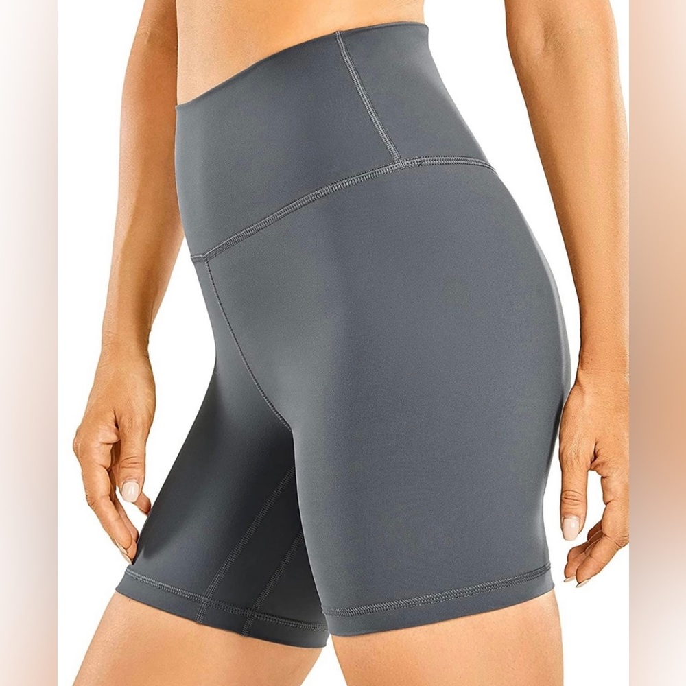 Women’s Gray Workout Yoga Biker Shorts